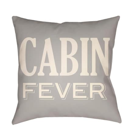 Lodge Cabin Cabin Fever Poly Filled Pillow - Light Gray & Beige - 16 X 16 In.